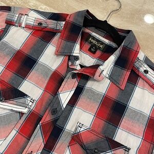 Mens Helix Shirt Short Sleeve Button Up Athletic Fit L‎ Cowboy Rodeo Western
